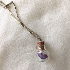 Captured butterfly necklace